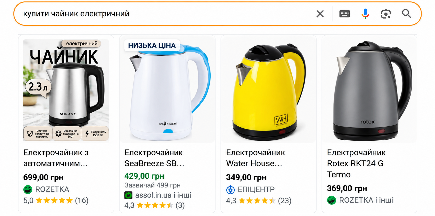 Торгова реклама і SEO Google Shopping