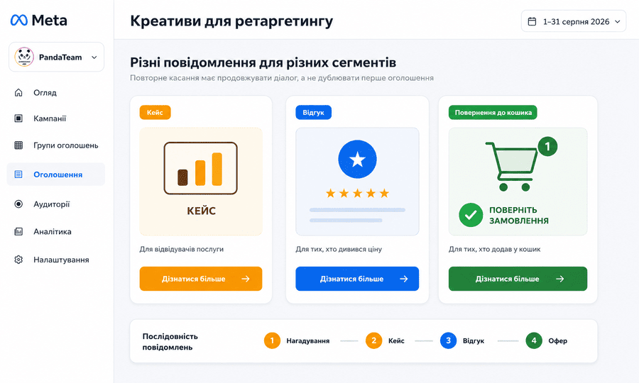 Ретаргетинг Facebook і Instagram — можливості Meta Ads
